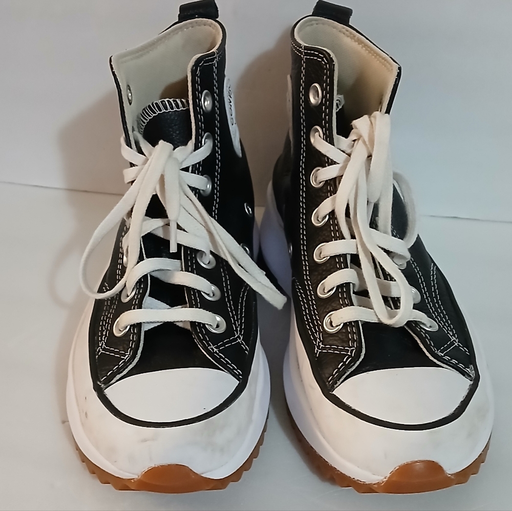 Converse Black and White High-Top Sneakers - Picture 2 of 11